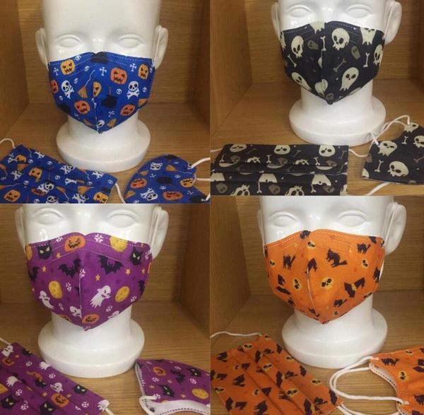 

real p designer print disposable face masks halloween kids 3d facemask with meltblown 3 layers of protective student w95 colorful masks