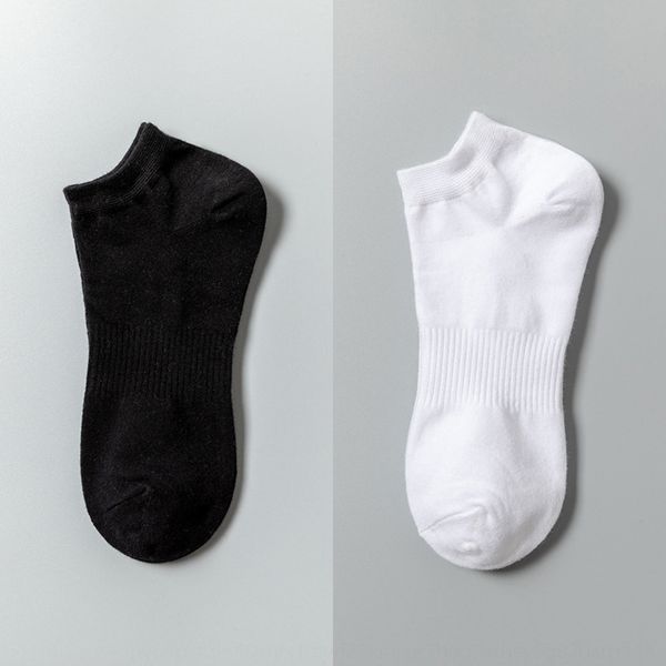 

new four-season solid color quick-drying moisture-absorbing and boat sweat-wicking men's and women's sports boat short socks middl, Black