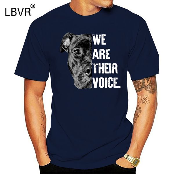 

2019 new fashion cotton t-shirt love pitbull / we are their voice t-shirt casual tee shirt
