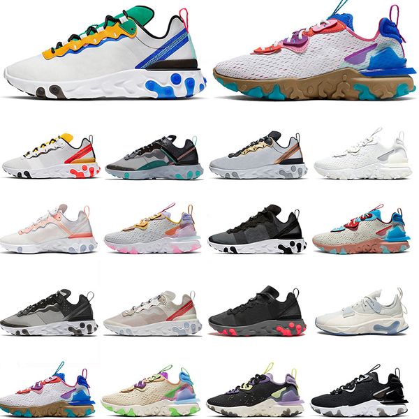 

react vision element 55 87 men women running shoes athletic outdoor tour green mens womens trainers sports sneakers runners 36-45