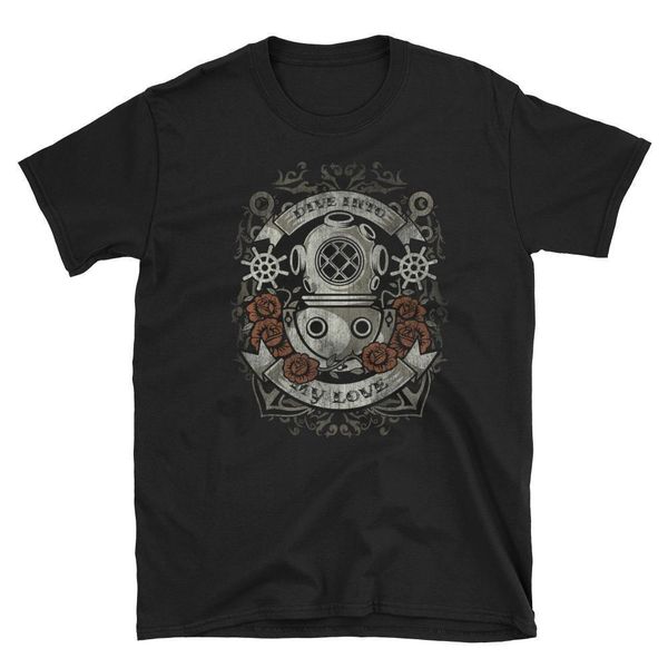 

2019 new mens diver old school vintage tattoo art men's t-shirt tee shirts
