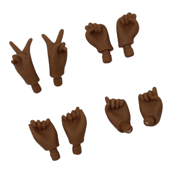 

4 pairs movable hands for blythe doll custom body parts accessory black skin