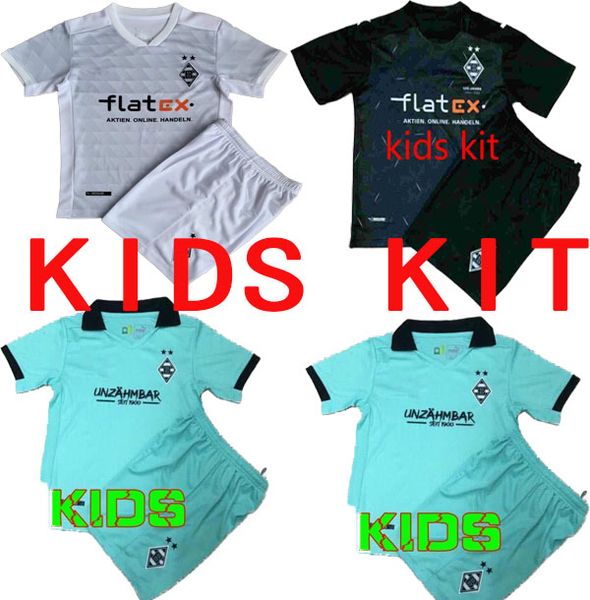 

kids 20 21 mönchengladbach soccer jersey gladbach 2020 2021 monchengladbach thuram lainer plea borussia football shirt, Black