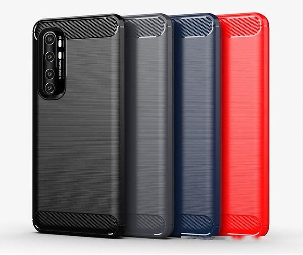 

carbon fiber texture slim armor brushed tpu case cover for xiaomi 10 lite 10 pro note 9 note 10 lite 1000pcs/lot crexpress
