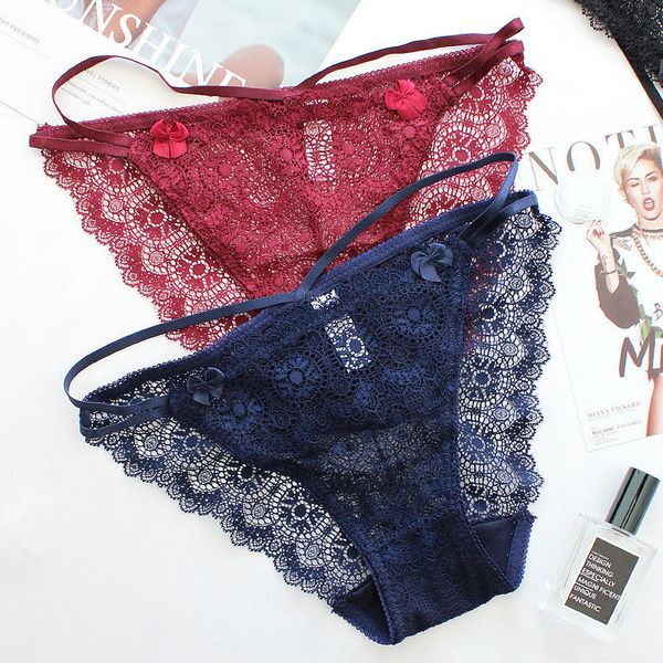 

women's panties lace underwear briefs for girls low-rise bikini g-string female lingerie comfortable underpants -xl, Black;pink