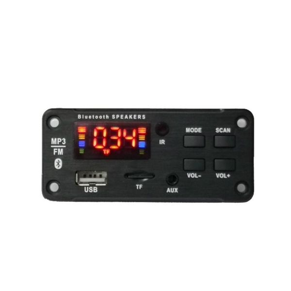 

3 player 12v bluetooth 5.0 mp3 decoder board wav wma decoding mp3 player audio module support fm radio aux usb