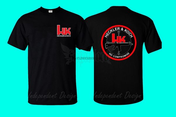 

hk heckler koch логотип нет компромисс мужская одежда t-shirt сша s - 3xl