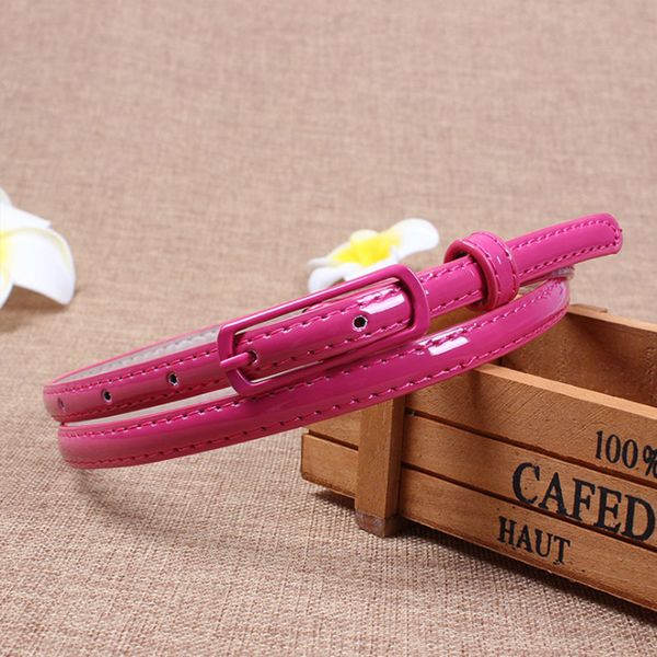 

women belts leather belts thin skinny waistband adjustable belt candy colors leather belt sweetness women female belts 2020, Black;brown