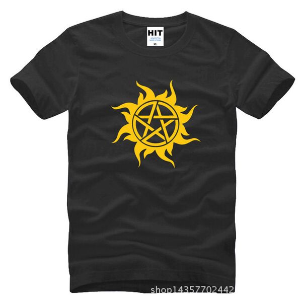 

ожесточенная призрак сверхъестественное защитные символы printed мужские мужские тенниски тенниски способа хлопка 2015 tshirt tee camisetas