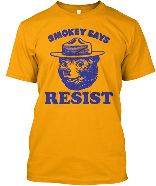 

мужчины футболка smokey медведь говорит поддавайтесь футболка женщины футболку