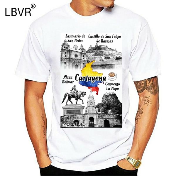 

colombia cartagena - new black ringer cotton new summer printed fashion funny tees shirt