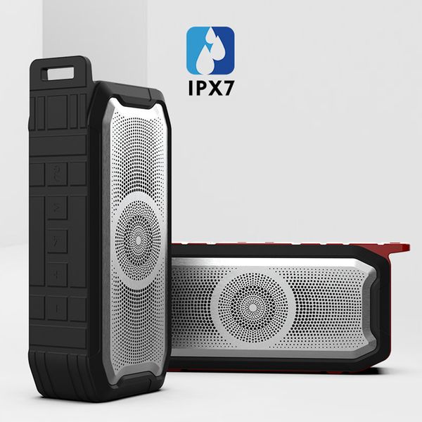 

wireless bluetooth speaker ipx7 waterproof outdoor column box loud speaker hifi subwoofer support fm radio tf card mp3
