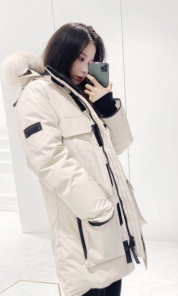 

nwe down jacket canada jacket long women down jacket hooded classic style thick fashion parka winter jackets mens designer, Black