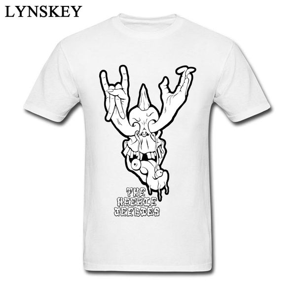 

cool t shirt heebie jeebies dead skull logo men's stranger things print t shirts full cotton no button & tees casual