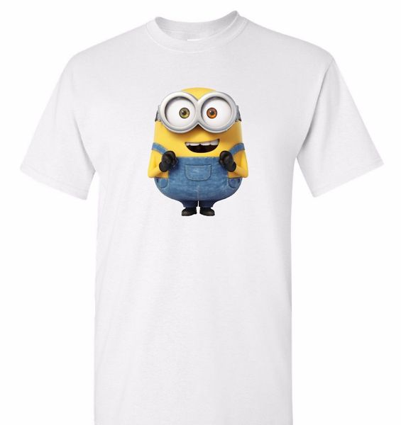 

women's tee minion bob white t shirt 100% cotton tee by bmf apparel 100 % cotton let sleeping