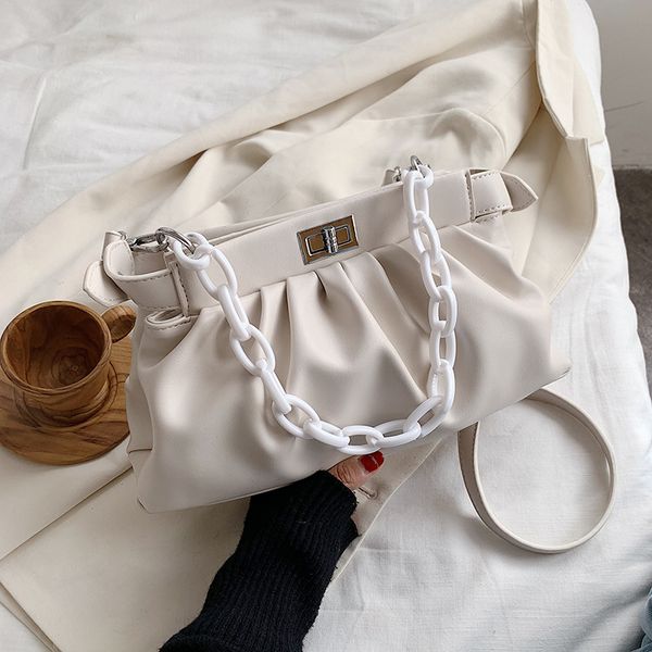 

chain pu leather crossbody bags for women 2020 simple shoulder simple handbags female solid color luxury cross body