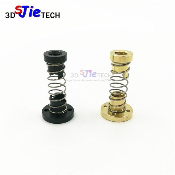 

d printer parts & accessories brass/plastic delrin anti-backlash silent nut for 8mm t88/tr8x2/tr8x4 lead screw trapezoidal acme lead scre