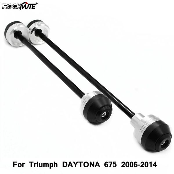 

motorcycle front rear wheel falling protector pad for daytona 675 2006-2014 axle fork crash sliders