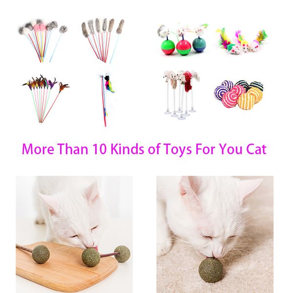 

cat toys feather mouse ball for catnip fish cats catten roly-poly pet supplies
