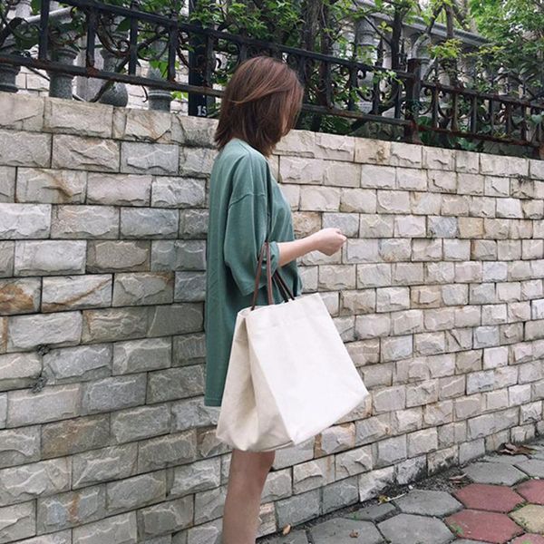 

2020 luxury handbags women white bags designer new canvas bag large capacity storage bag simple fashion shoulder bolsa feminina