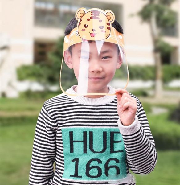 

2020 pet kids cartoon face shield with glasses safety chidren protective mask full face anti-fog isolation mask splash-proof visor