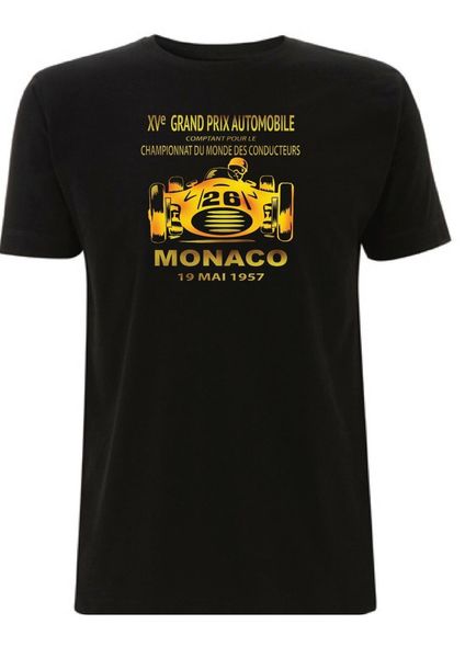 

monaco t shirt 1957 drivers championship classic race 2019 new 100% cotton funny o neck tee shirts