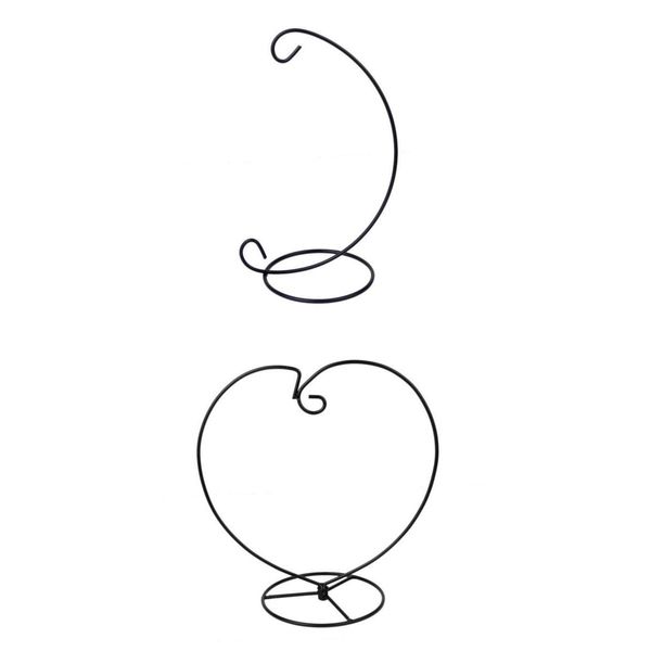 

2xheart-shaped metal hanging flower plant vase pot stand holder home decor