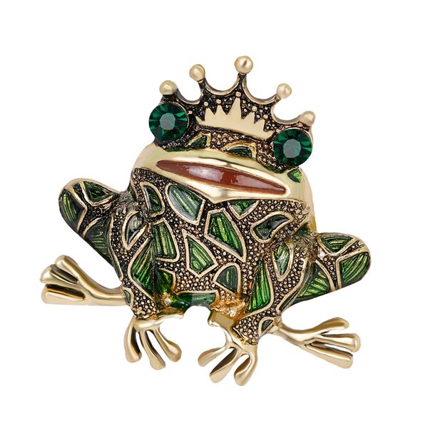 

distinctive frog animal alloy brooch pin for women lady collar pin jewelry, Gray