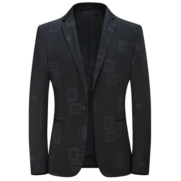 

men's suits & blazers justar suit spring and autumn korean slim casual knitting elastic black coat, White;black