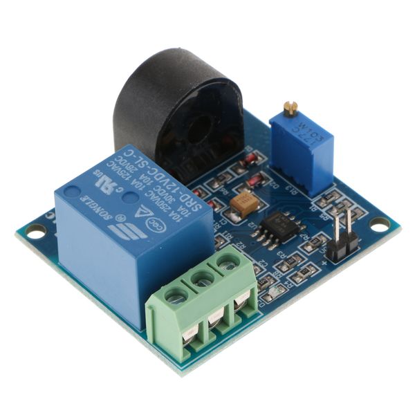 

ac 0-5a current detection sensor module switch output working voltage dc 12v overcurrent protection