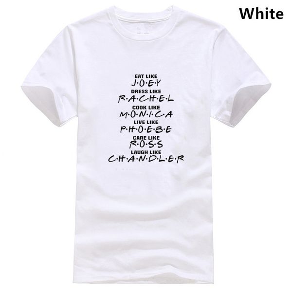 

new camisa masculina tv series friends t shirt joey rachel monica ross chandler gift tee shirt homme cotton short sleeve t-shirt
