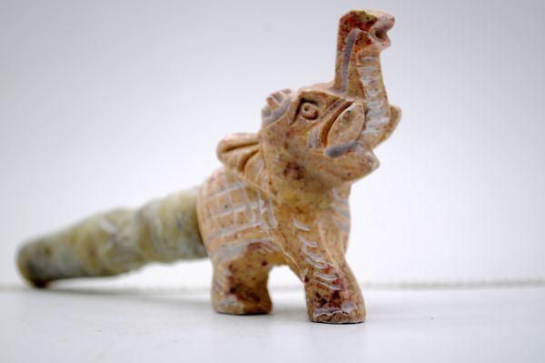 

Small Elephant hand made soapstone smoking pipe / bong/ hand made smoking device / water pipe /spoons smoke pipe stoned brand