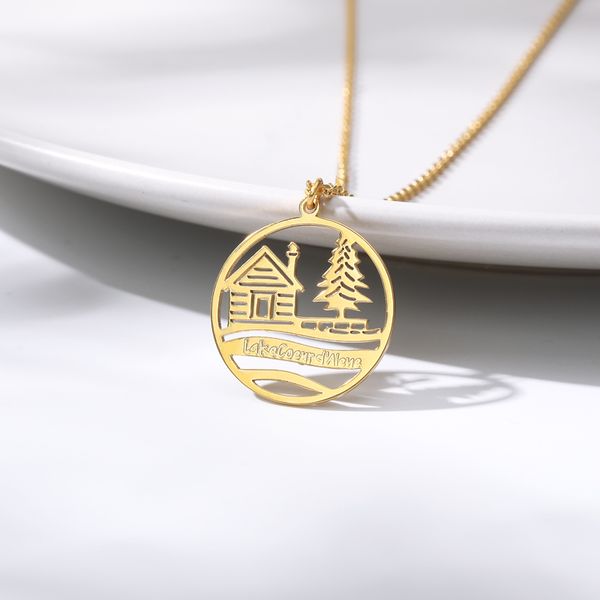 

hawaii beach life ожерелье лета ювелирных изделий из нержавеющей стали цвета золота сельской декорация choker ожерелья для женщин девушки по, Silver