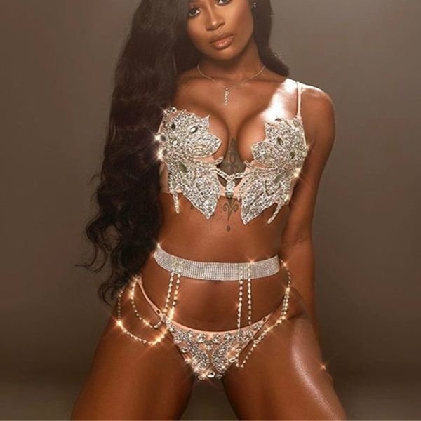 

eastokes women bling rhinestone belt with metal tassel, Black;brown