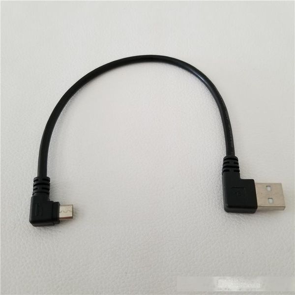 

10pcs/lot 90 degree right angle direction usb tpye a male to 5pin right angle micro b male adapter data sync charge cable