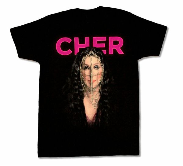 

cher цепи tour 2014 черная футболка новый взрослый музыка slim fit tee shirt