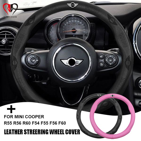 

for mini cooper r55 r56 r60 f54 f55 f56 f60 one clubman countryman 38cm csteering wheel cover protector interior car accessories