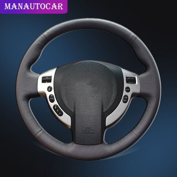 

microfiber leather car braid on the steering wheel cover for qashqai 2007-2013 rogue 2008-2013 x-trail 2008-2013 nv200
