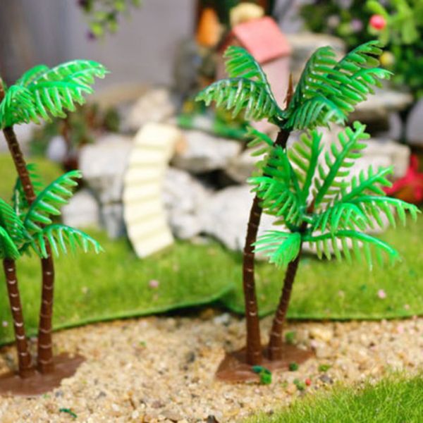 

mini coconut tree plastic green simulation fake tree for aquarium terrarium
