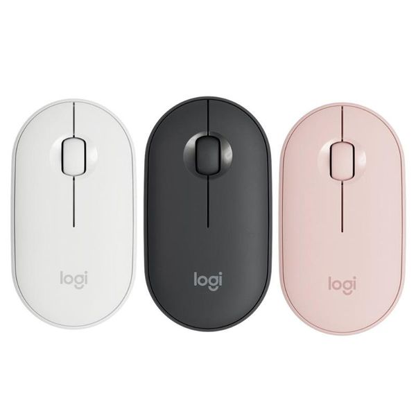 

mice pebble wireless mouse bluetooth 1000dpi 3 buttons thin silent dual-connectivity for home office