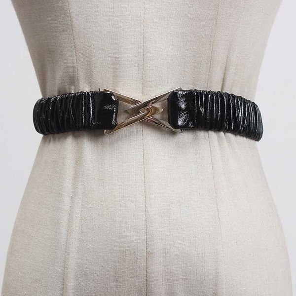 

seebeautiful упругие кожа pu ремни женские металлические пряжки талия печать girdle весна-лето 2020 новая мода tide w903, Black;brown