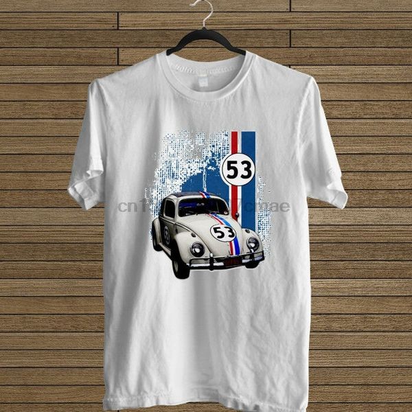 

херби the love bug number movie 53 plate white t-shirt tee