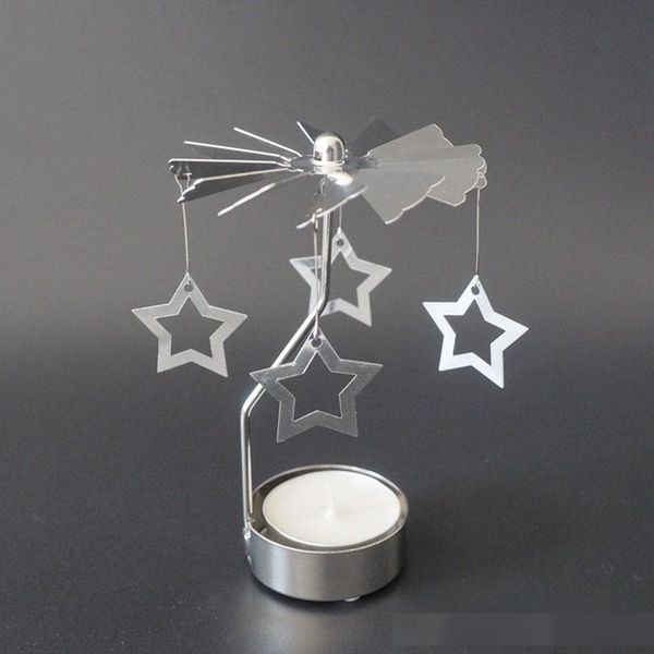 

rotating spinning tea light carousel christmas candle holder new year xmas gift wedding favors star angel heart elk 16 pattern