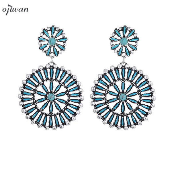 

studs earrings for women earrings studs vintage bohemian statement ethnic hoops tribal jewelry 2020, Silver