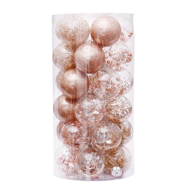 

30pcs shopping mall shatterproof clear polystyrene home stuffed party decoration christmas ball ornament gift diy tree hanging