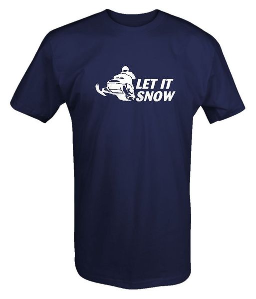 

2019 fashion summer style let it snow snowmobile racings winter t shirt tee shirt