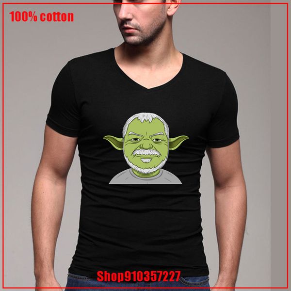 

latest design yoda color diversified couple t-shirts v-neck cozy and breathable hombre camiseta man plus size cotton t shirt