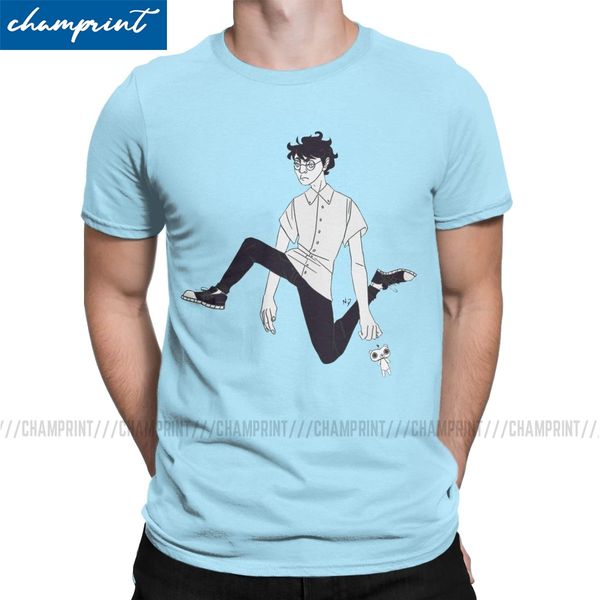 

tatami galaxy anime t-shirts for men yuasa watashi manga leisure tee shirt round neck short sleeve t shirt original clothes