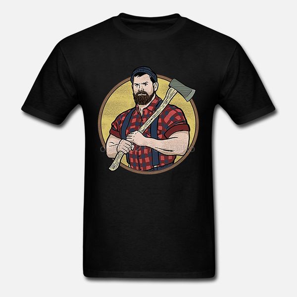 

retro lumberjack tribute t shirt logger woodman cool graphic
