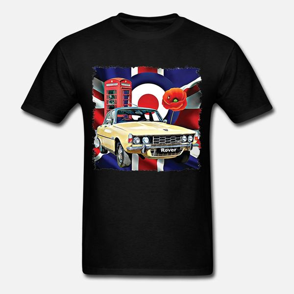 

rover p6 v8 mens t shirt rover p6 union jack mod target white t shirt(2